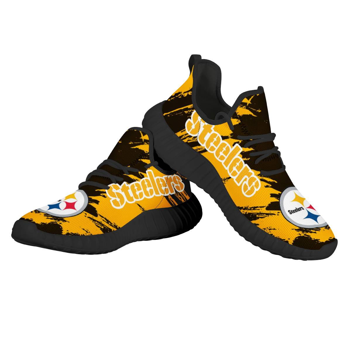 Women's Pittsburgh Steelers Mesh Knit Sneakers/Shoes 014